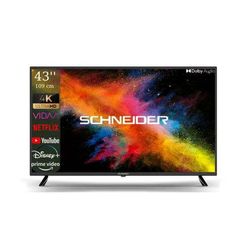 Smart TV SCHNEIDER 43SC691K Ultra HD 4K, 109 cm, Dolby Audio, Disney Plus, YouTube, WLAN, VIDAA OS, , Schwarz