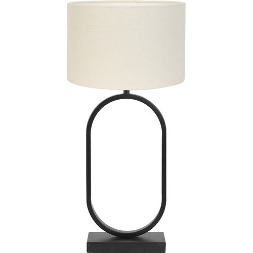 Light & Living - Tischlampe Jamiri/Livigno - Schwarz/Protein - Ø30x67cm Tischlampe - Nachttischlampe, Wohnzimmer, Schlafzimmer