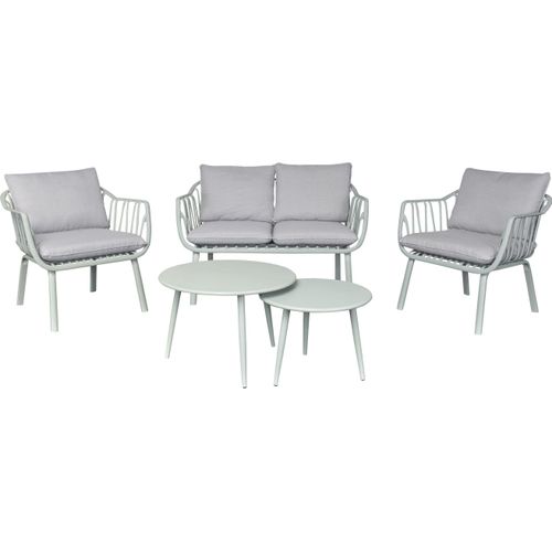 Lounge Set 4tlg. Moroni Loungemöbel Sitzgruppe Gartenlounge Loungeecke Grün