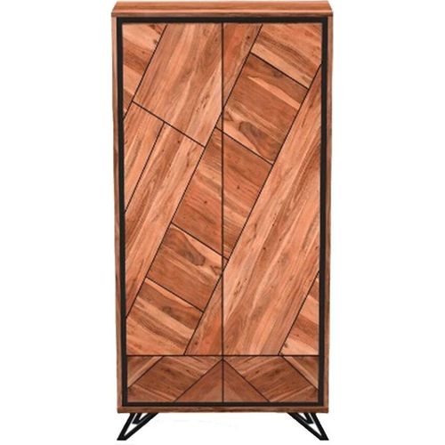 Schrank AMBALA - Robustes Akazienholz mit Soft-Close-Funktion
