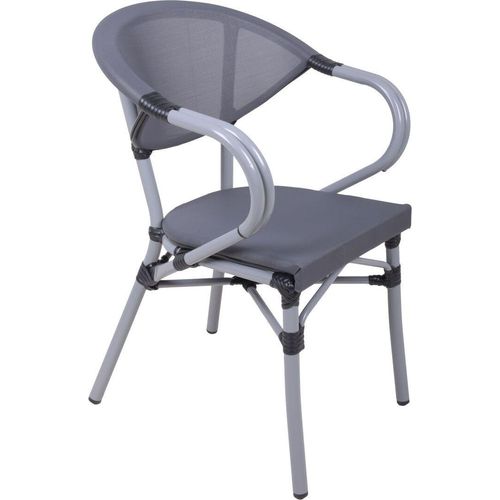 Stapelstuhl 2er Set, grau: Eleganter Outdoor-Komfort für Genießer