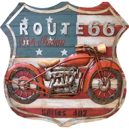 3D Metallbild Motorrad