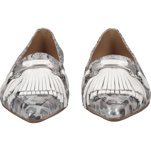 Donna Carolina Slipper & Mokassin KESSY STORM, Rauleder, Weiß, Damen