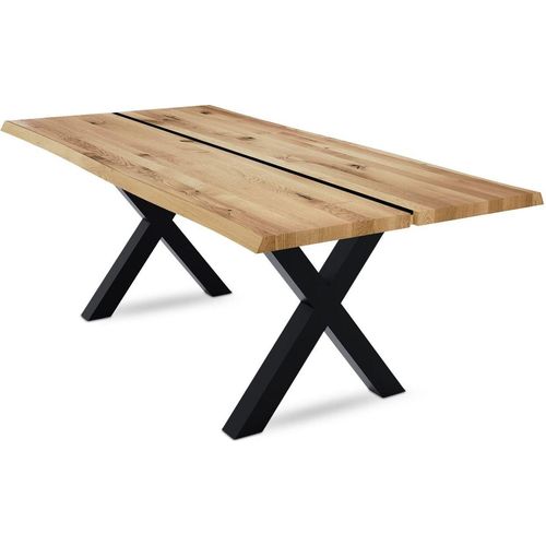 Esstisch Dannie 3 220x79x100 Esszimmertisch Massivholz Wildeiche