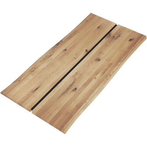 Tischplatte Danilova 140x4x90 Massivholz Wildeiche geölt