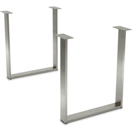 Tischgestell Daphne 59x69,5 Metall Edelstahl gebürstet
