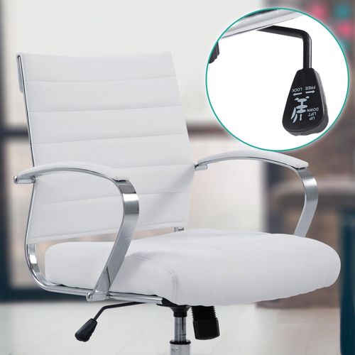 Bürostuhl HLO-CP165 Kunstleder weiß