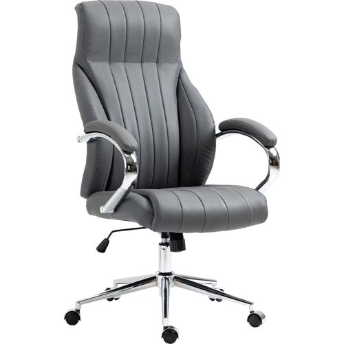 Bürostuhl HLO-CP148 Echtleder grau