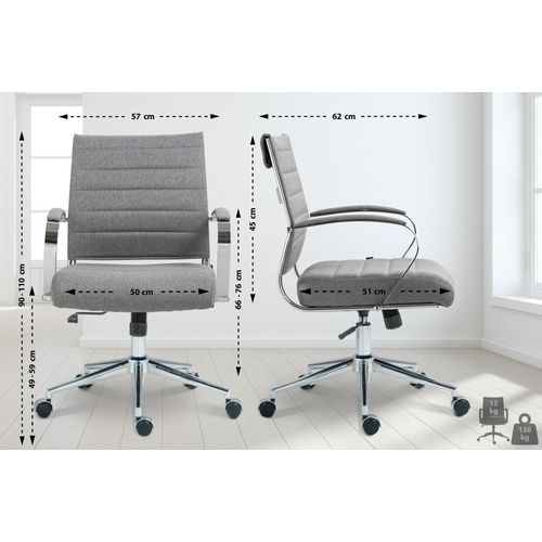 Bürostuhl HLO-CP166 Stoff grau