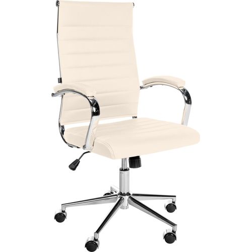 Bürostuhl HLO-CP164 Echtleder creme