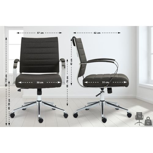 Bürostuhl HLO-CP166 Stoff dunkelgrau