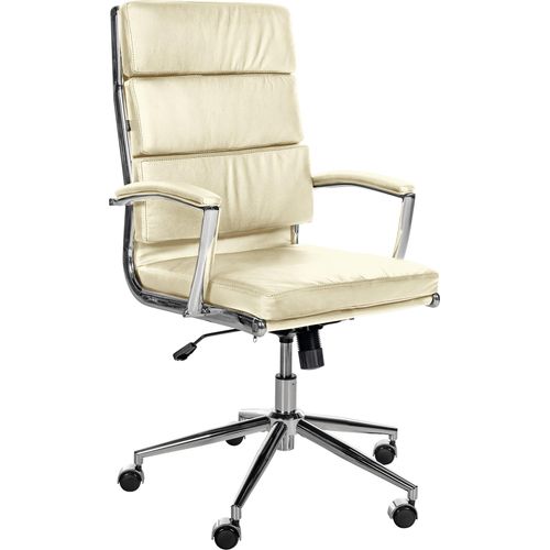 Bürostuhl HLO-CP170 Echtleder creme