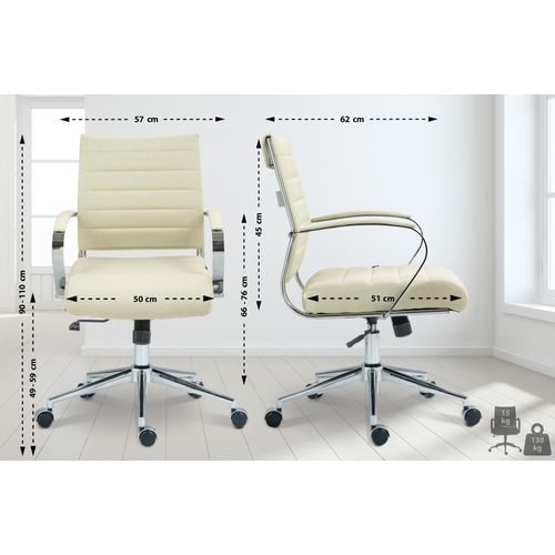 Bürostuhl HLO-CP166 Stoff creme