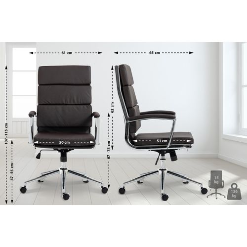 Bürostuhl HLO-CP168 Kunstleder braun