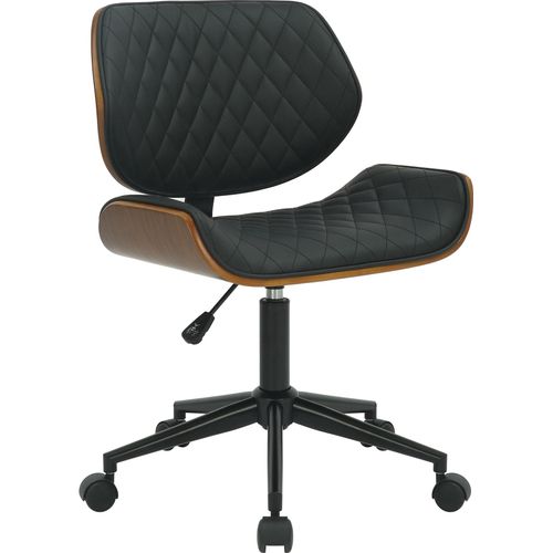 Bürostuhl HLO-CP177 Kunstleder walnuss/schwarz