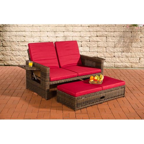 Sofa HLO-CP6 Rubinrot 5mm braun-meliert