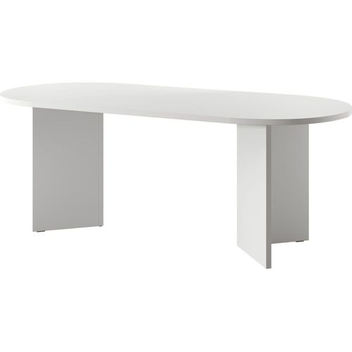 Selsey OVO - Esstisch oval, Weiß, 90x204 cm