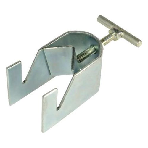 Klemmverschlussset Haemmerlin in V-Form, zum direkten Fixieren der Leiter des Bauaufzugs an einem Gerüst oder einem Metallrohr