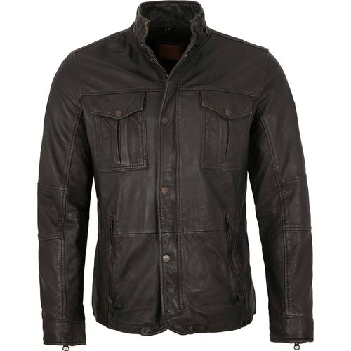 Redpoint - Herren Lederjacke Lammnappa holzkohle : 54