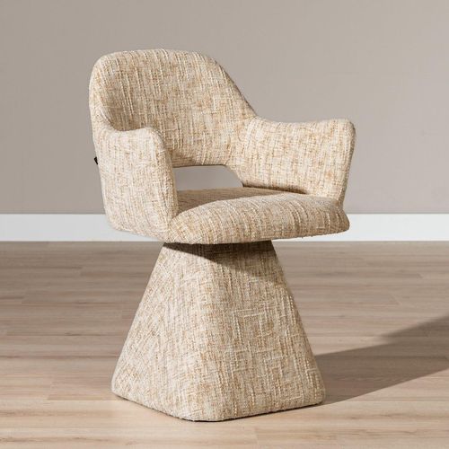 Bronx71 Esszimmerstuhl Josh drehbar Chenille beige