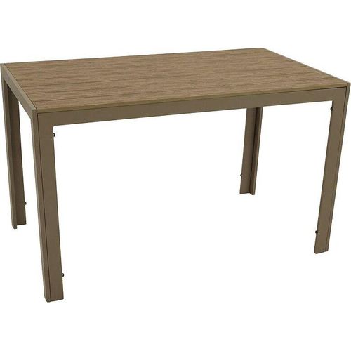 Gartentisch Alu + Kunstholz 70x125cm champagnerfarben