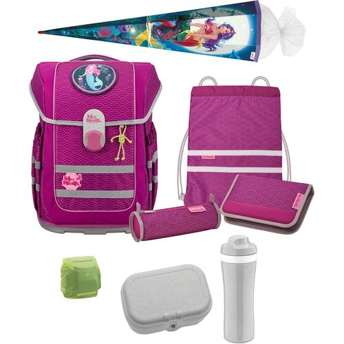 McNeill Schulranzen Set 9-teilig McOcean PUNTOPINK Meerjungfrau mit Lunch-Set und Schultüte
