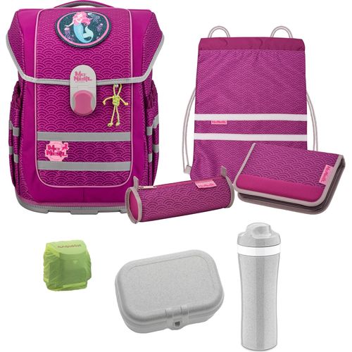 McNeill Schulranzen Set 8-teilig McOcean PUNTOPINK Meerjungfrau mit Brotdose und Trinkflasche