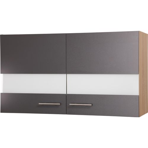 Oberschrank Hängeschrank 100 cm Eiche Sägerau Grau Merle Respekta