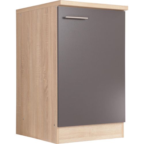 Spülenunterschrank Küchenschrank 50 cm Eiche Sägerau Grau Merle Respekta