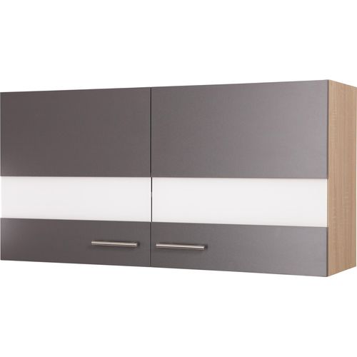 Oberschrank Hängeschrank 110 cm Eiche Sägerau Grau Merle Respekta