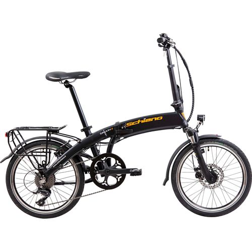 Schiano E-Galaxy E Bike Klapprad 20 Zoll Damen Herren 155-185 cm Pedelec 360 Wh Elektrofahrrad 9 Gänge E Fahrrad schwarz