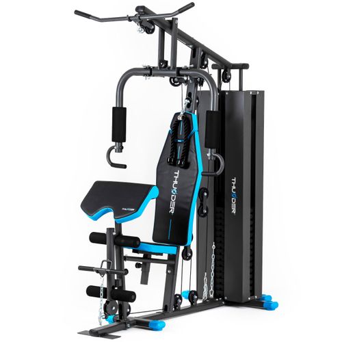 THUNDER® | FORCE | Einstationige Kraftstation | Trainingsstation | Gewicht des Ladungsstapels: 87 kg | Bizepsbank | Unterer Seilzug