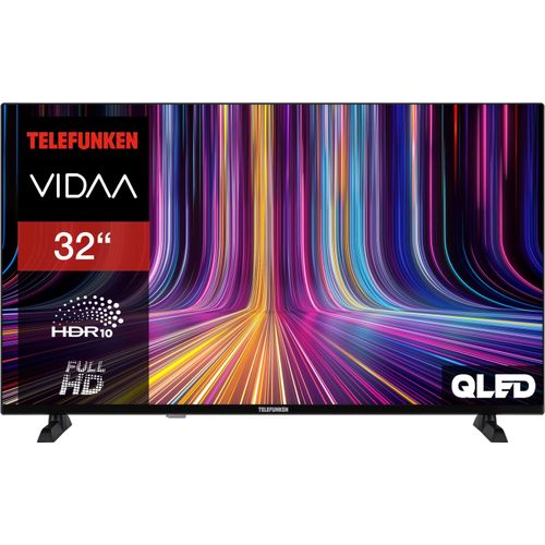 Telefunken QLED Fernseher 32 Zoll Smart TV VIDAA QF32VP750S Full HD Fernseher HDR TV Triple-Tuner