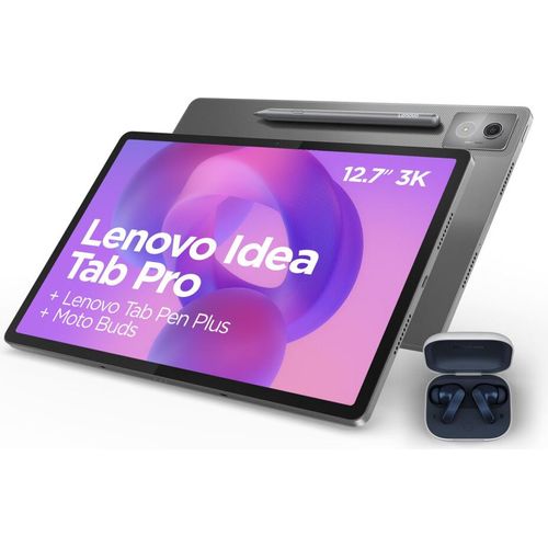 Idea Tab Pro + Stift + Moto Buds, Luna Grey, 12,7 Zoll, MediaTek Dimensity 8300, 8 GB, 128 GB UFS