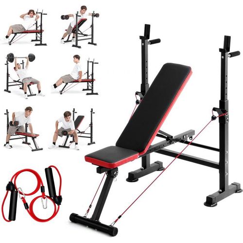 Hantelbank Sit-Up-Bank Trainingsbank - Einstellbares und Faltbares Krafttraining - Fitnessgerät für Home Gym