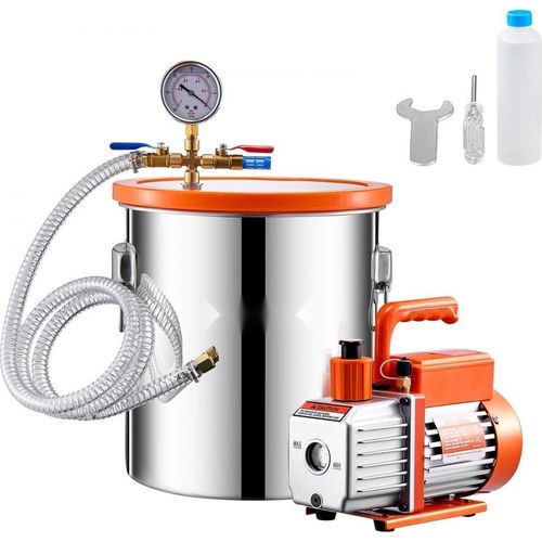 3,5CFM Vakuumpumpe Kit - 18,93L Vakuumkammer Unterdruckpumpe - Hochleistungsvakuumpumpen-Set - Inklusive Vakuumkammern und Unterdruckpumpen