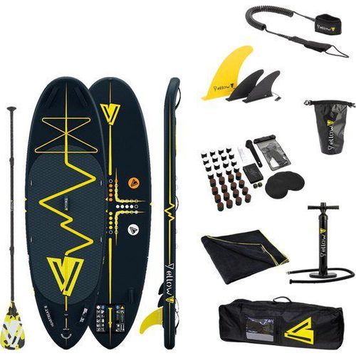 Stand Up Paddle Board - SUP BOARD YellowV aufblasbar (8 Fuß / 250 cm) Heartbeat 