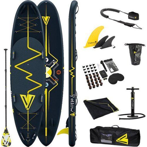 Stand Up Paddle Board - SUP BOARD YellowV aufblasbar (11 Fuß / 335 cm) Heartbeat 
