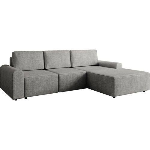 MIRJAN24 Ecksofa Berne, Eckcouch mit Schlaffunktion und Bettkasten, Stilvoll Wohnzimmer Polstermöbel (Farbe: Sierra 748, Seite: Rechts)