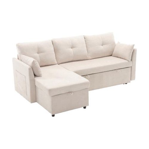 Sofa 206x130x66-88cm Modulares L-f?rmiges Modernes Polstersofa mit umkehrbarem Chaiselongue und Stauraum f¹r Wohnzimmer Wohnlandschaft