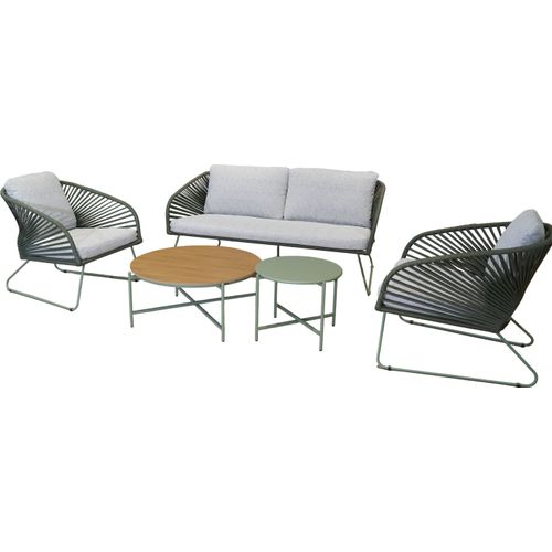 casa NOVA Lounge-Set PEACOCK LBH 163x83x58 cm grün Gartenset Loungemöbel