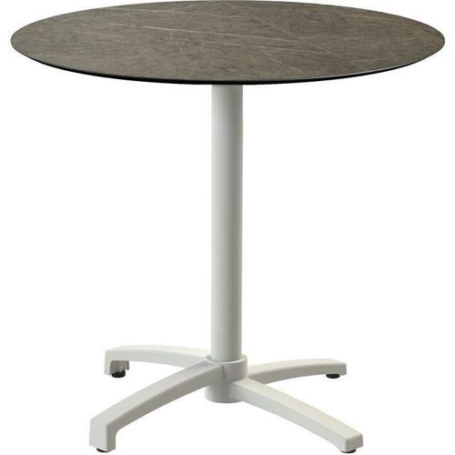 Tisch X Cross Aluminium HPL Beige 70 x 70 x 74 cm Midnight