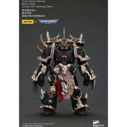 Warhammer 40k Actionfigur Chaos Space Marines Black Legion Chosen with Lightning Claws 20 cm