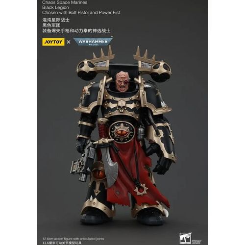 Warhammer 40k Actionfigur Chaos Space Marines Black Legion Chosen with Bolt Pistol and Power Fist 20 cm