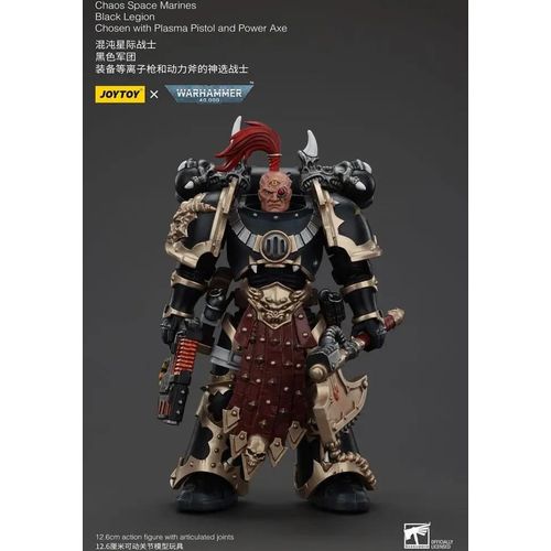Warhammer 40k Actionfigur Chaos Space Marines Black Legion Chosen with Plasma Pistol and Power Axe 20 cm