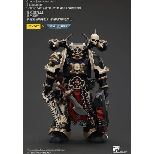Warhammer 40k Actionfigur Chaos Space Marines Black Legion Chosen with Combi-melta and chainsword 20 cm