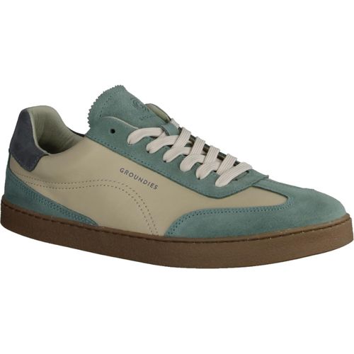 Groundies Panama Damenschuhe, Barfußsneaker, Leder, Beige/Sage Green - Kategorien Groundies Marken Groundies Sneaker, Grün, leder