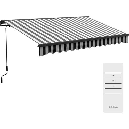 Outsunny Gelenkarmmarkise elektrisch 395 x 250cm Balkonmarkise mit UV-Schutz
