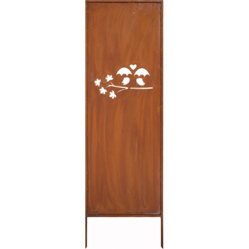 Sichtschutz Metall - 160 cm x 50 cm - Edelrost - Rostoptik Sichtschutz für Garten - Sichtschutzelement - Sichtschutzwand - Gartendekoration Zaun - Rost