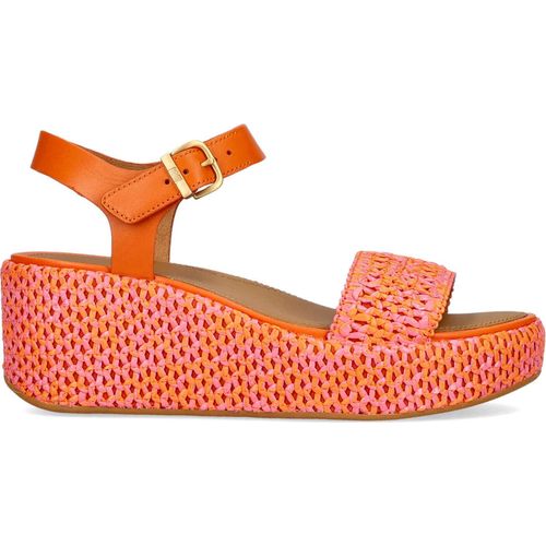 FitFlop Platfforms Woven Wedge Ankle-Strap Sandals Satsuma/Pink perfect Mix Größe EU 40